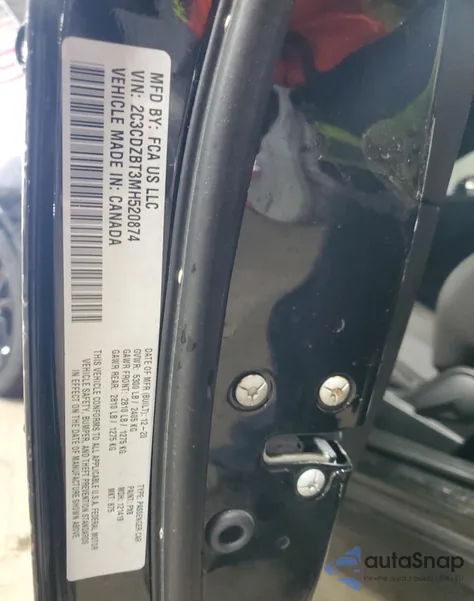 2021 Dodge Challenger R/T из США, поврежденный, VIN 2C3CDZBT3MH520874